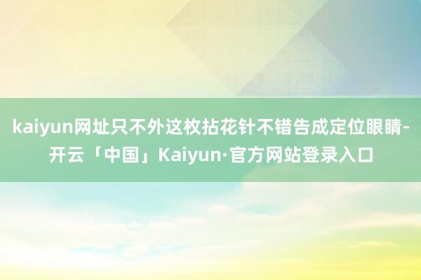 kaiyun网址只不外这枚拈花针不错告成定位眼睛-开云「中国」Kaiyun·官方网站登录入口