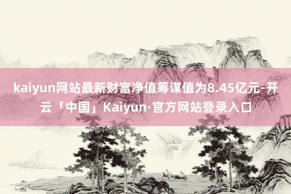 kaiyun网站最新财富净值筹谋值为8.45亿元-开云「中国